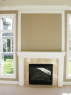 Living Room Mantle and Fireplace